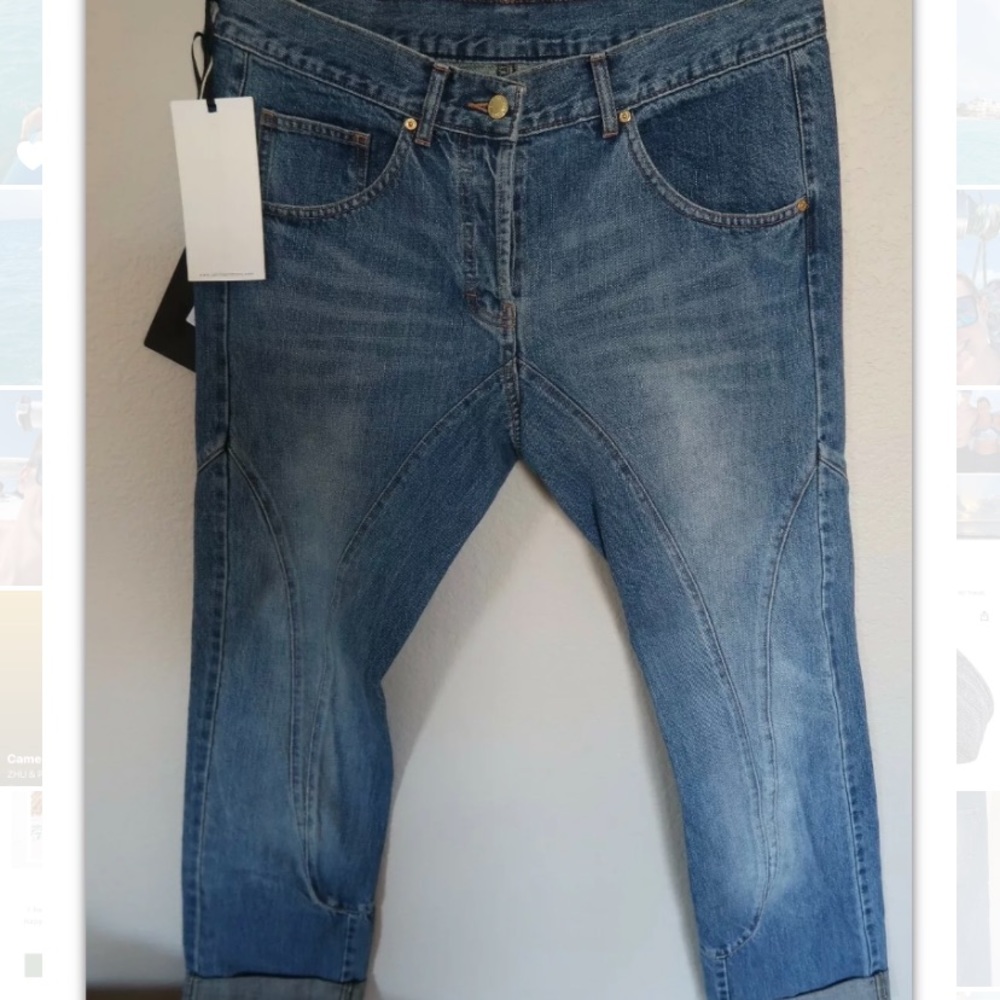 NWT Camilla & Marc Drop Crotch Boyfriend Jeans
